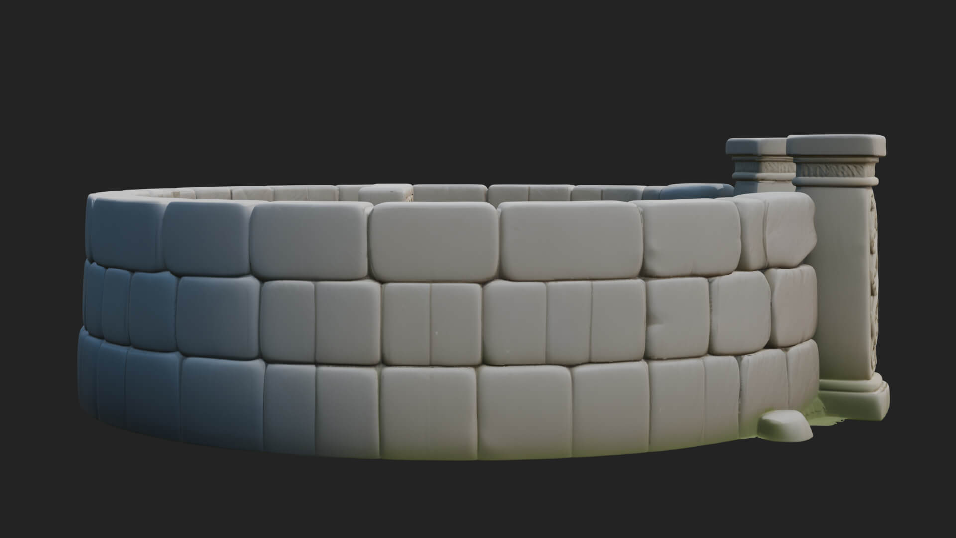 Stone Circle Ring Temple Design 1 3D Print Model 3D Model