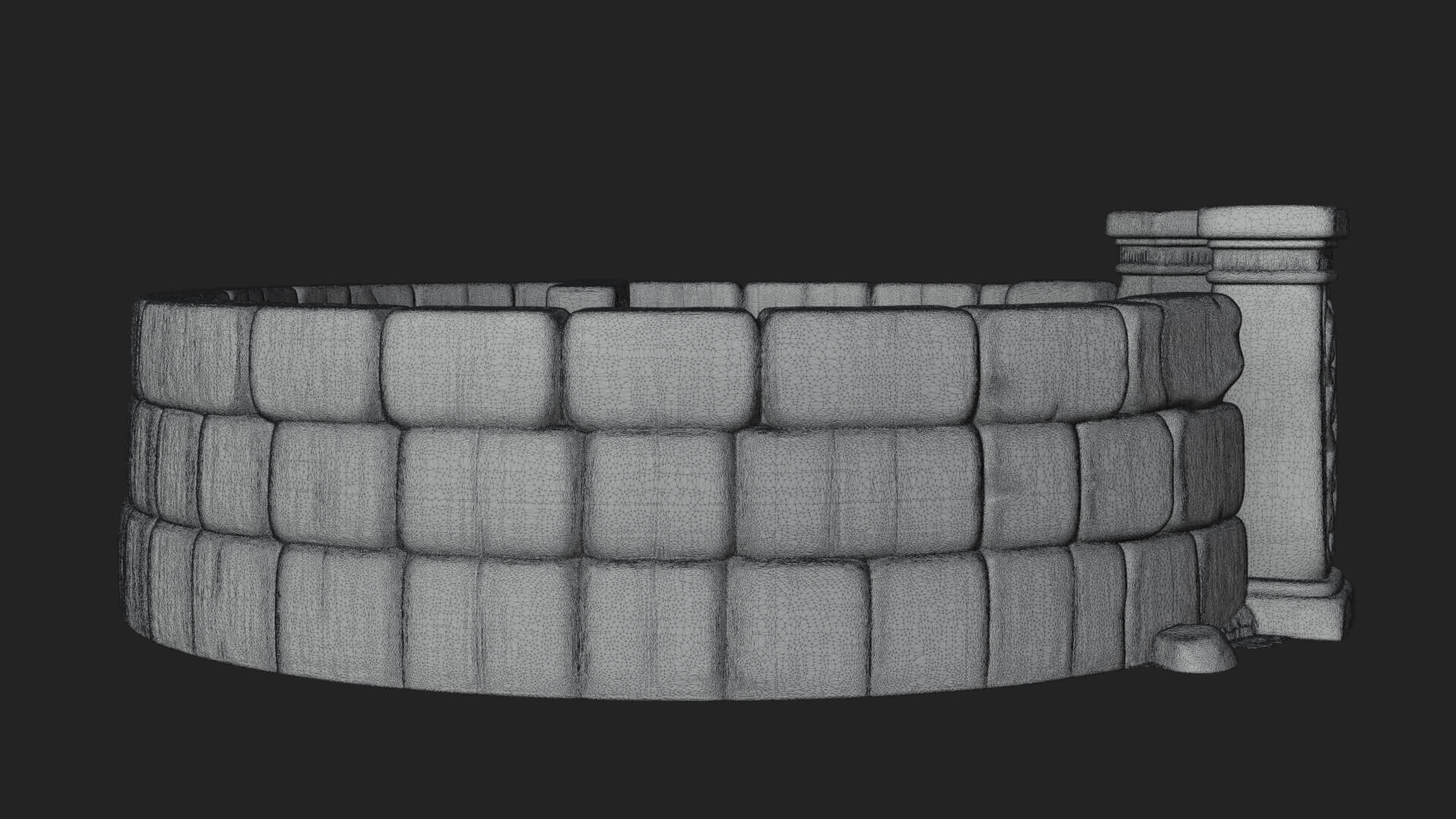 Stone Circle Ring Temple Design 1 3D Print Model 3D Model