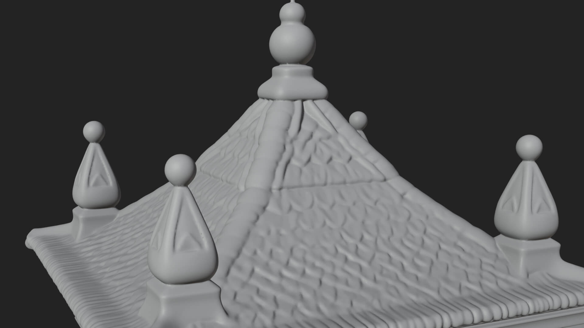 Stone Clock Tower Design 10 3D Print Model 3D Model