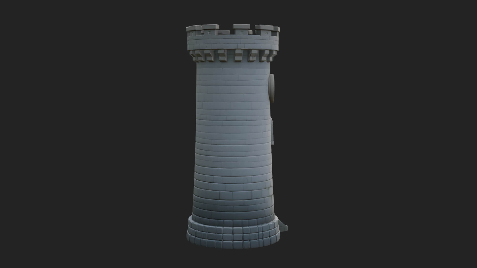 Stone Clock Tower Design 3 3D Print Model 3D Model