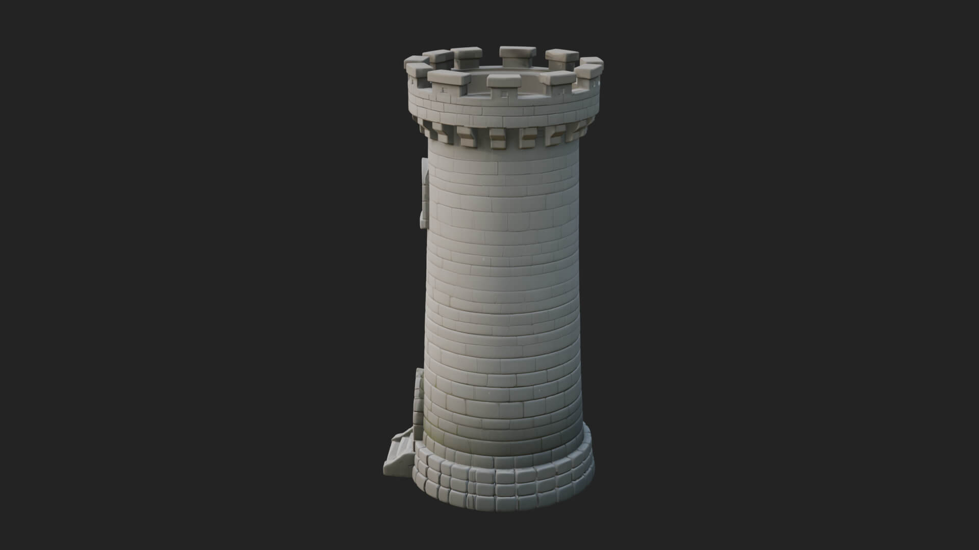 Stone Clock Tower Design 3 3D Print Model 3D Model