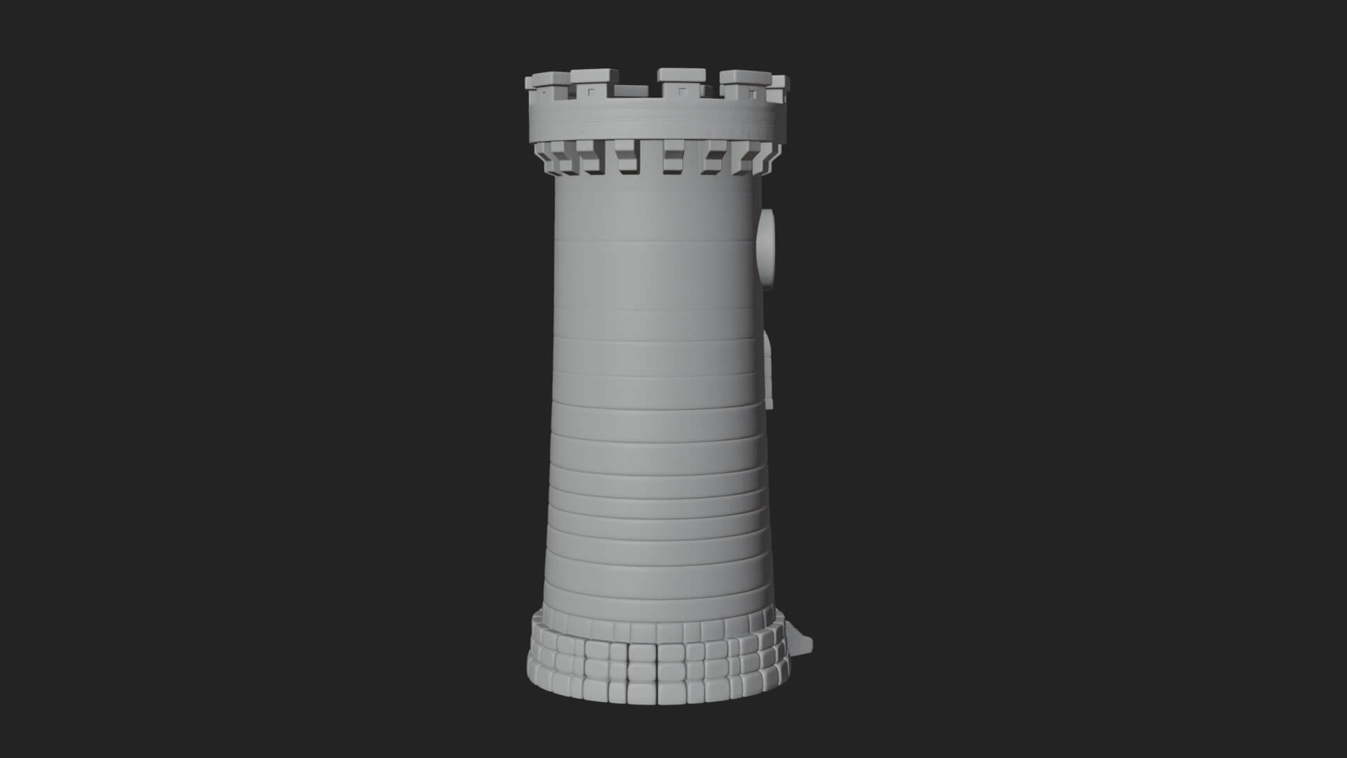 Stone Clock Tower Design 3 3D Print Model 3D Model