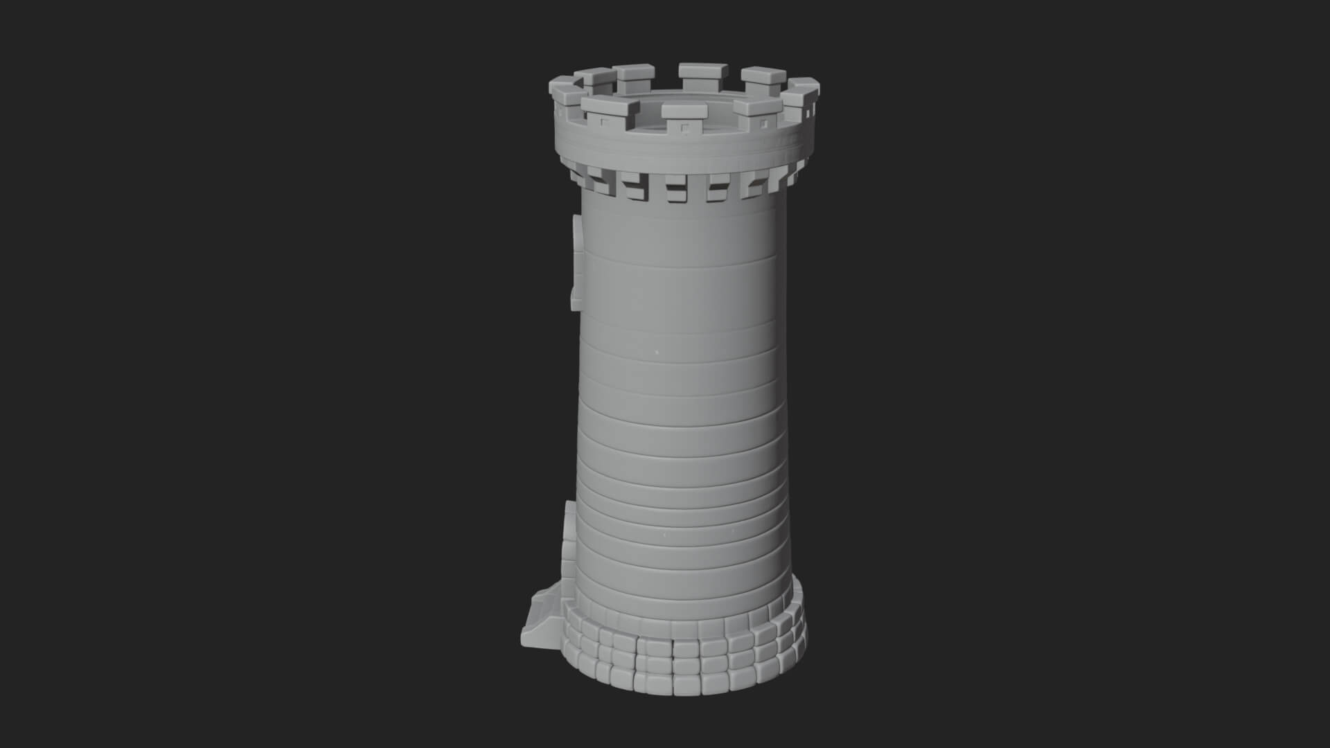 Stone Clock Tower Design 3 3D Print Model 3D Model