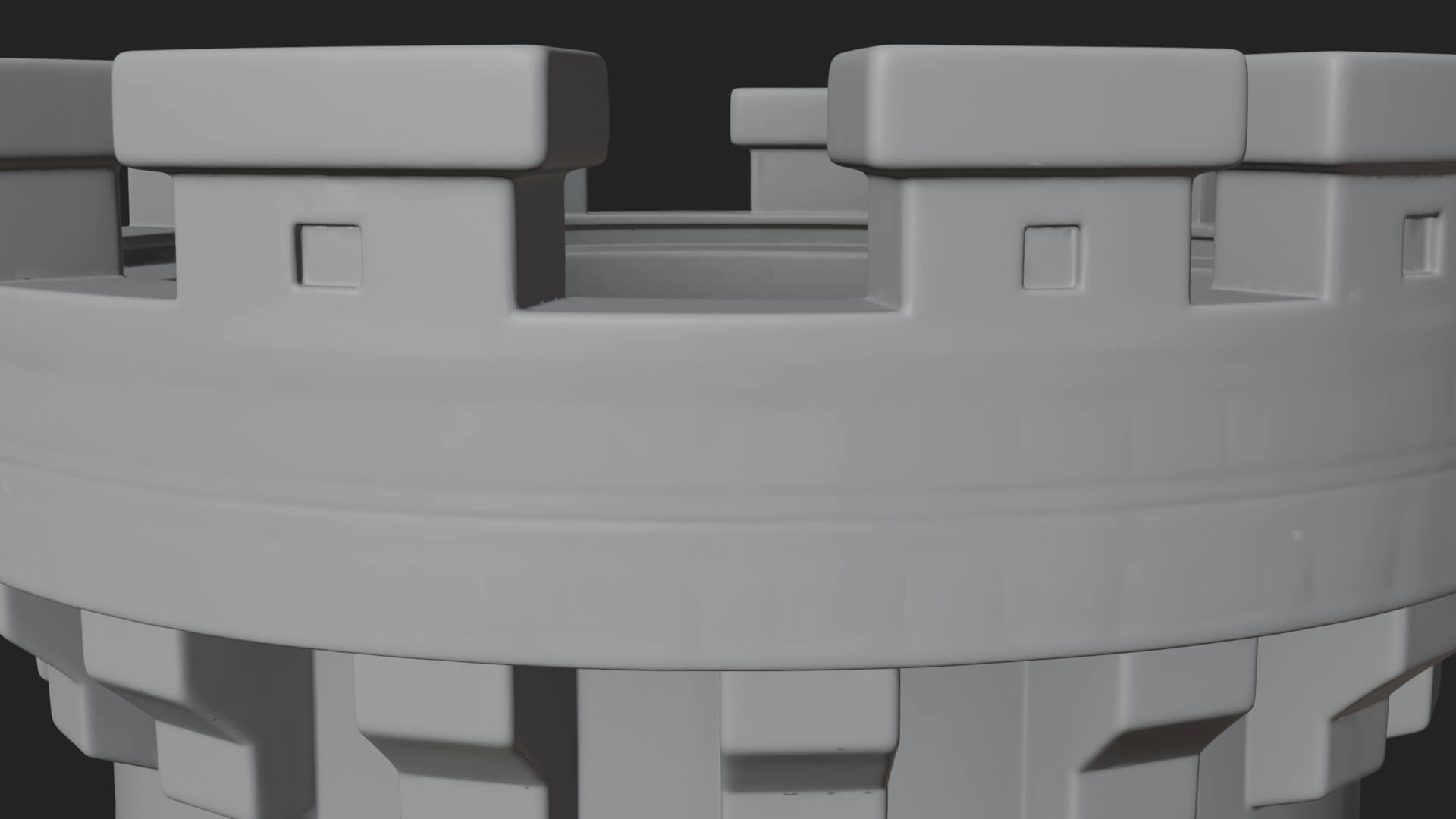 Stone Clock Tower Design 3 3D Print Model 3D Model