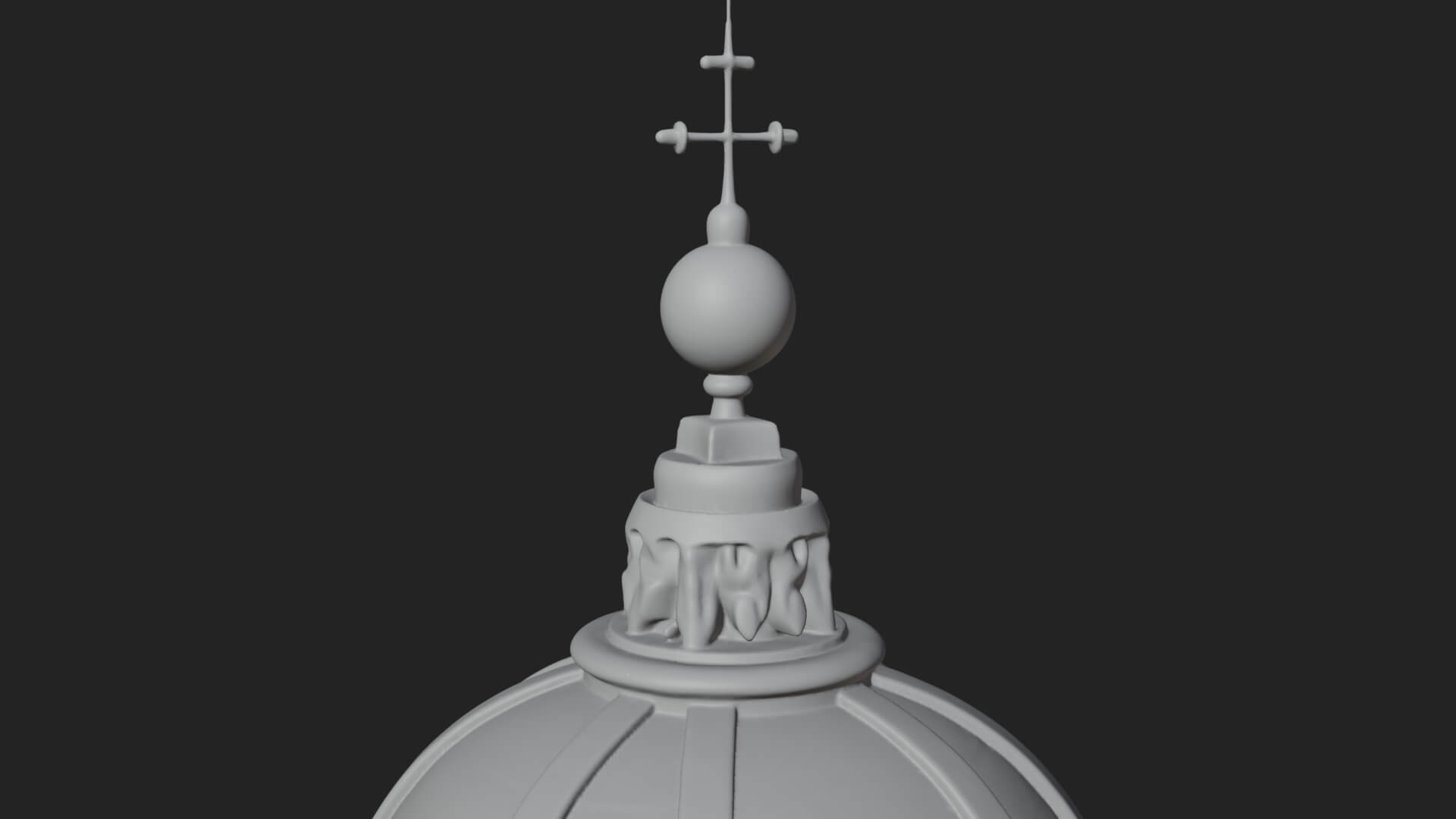 Stone Clock Tower Design 4 3D Print Model 3D Model