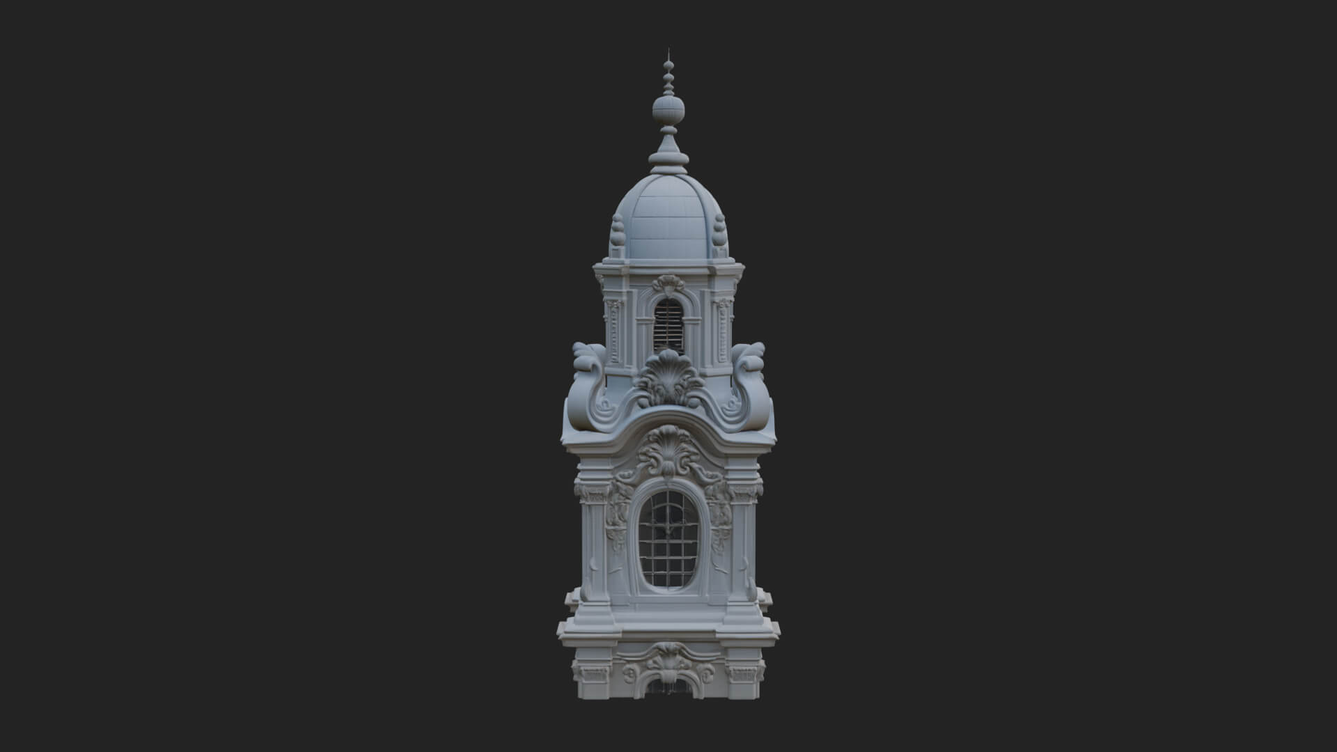 Stone Clock Tower Design 5 3D Print Model 3D Model
