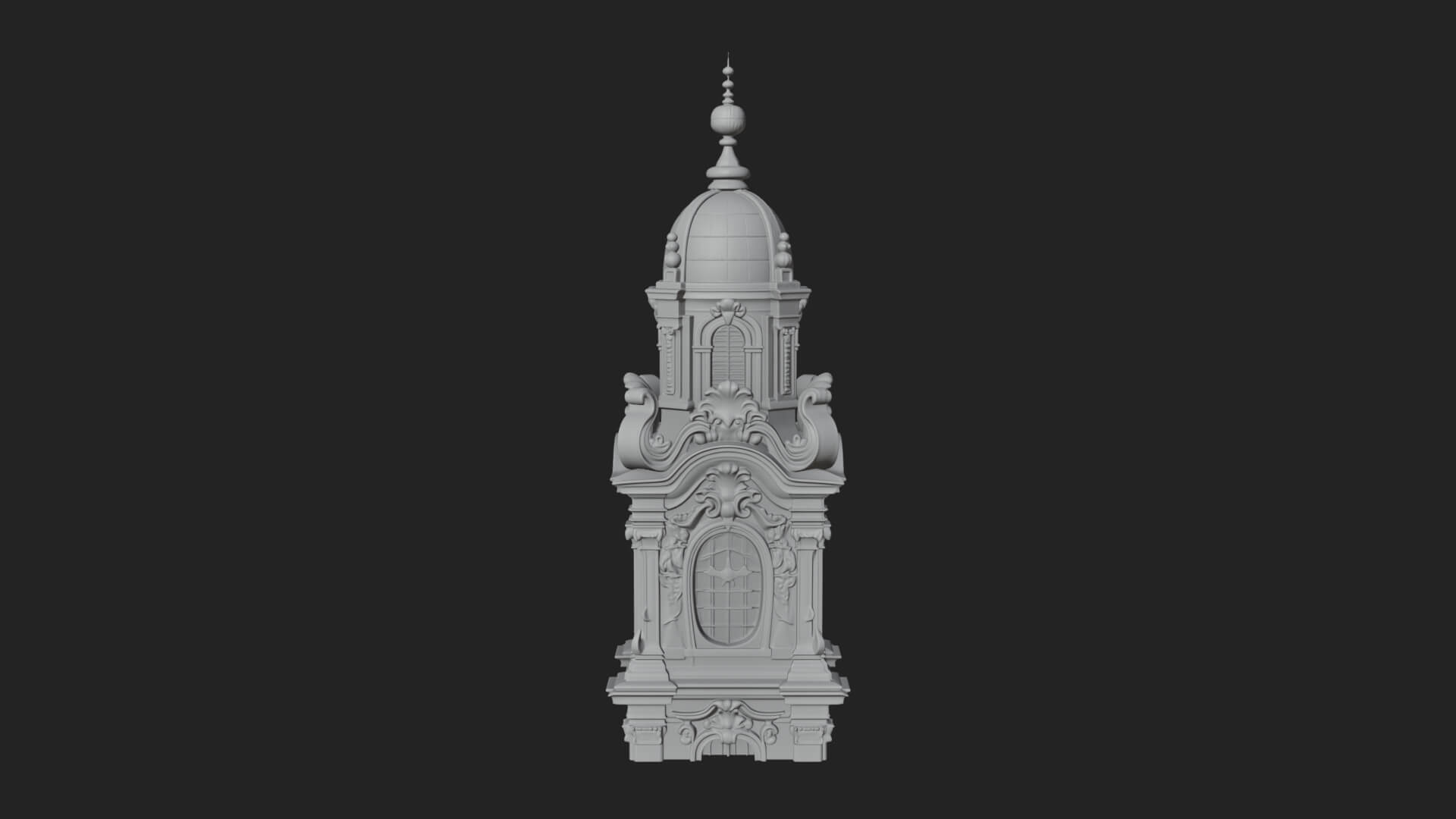 Stone Clock Tower Design 5 3D Print Model 3D Model