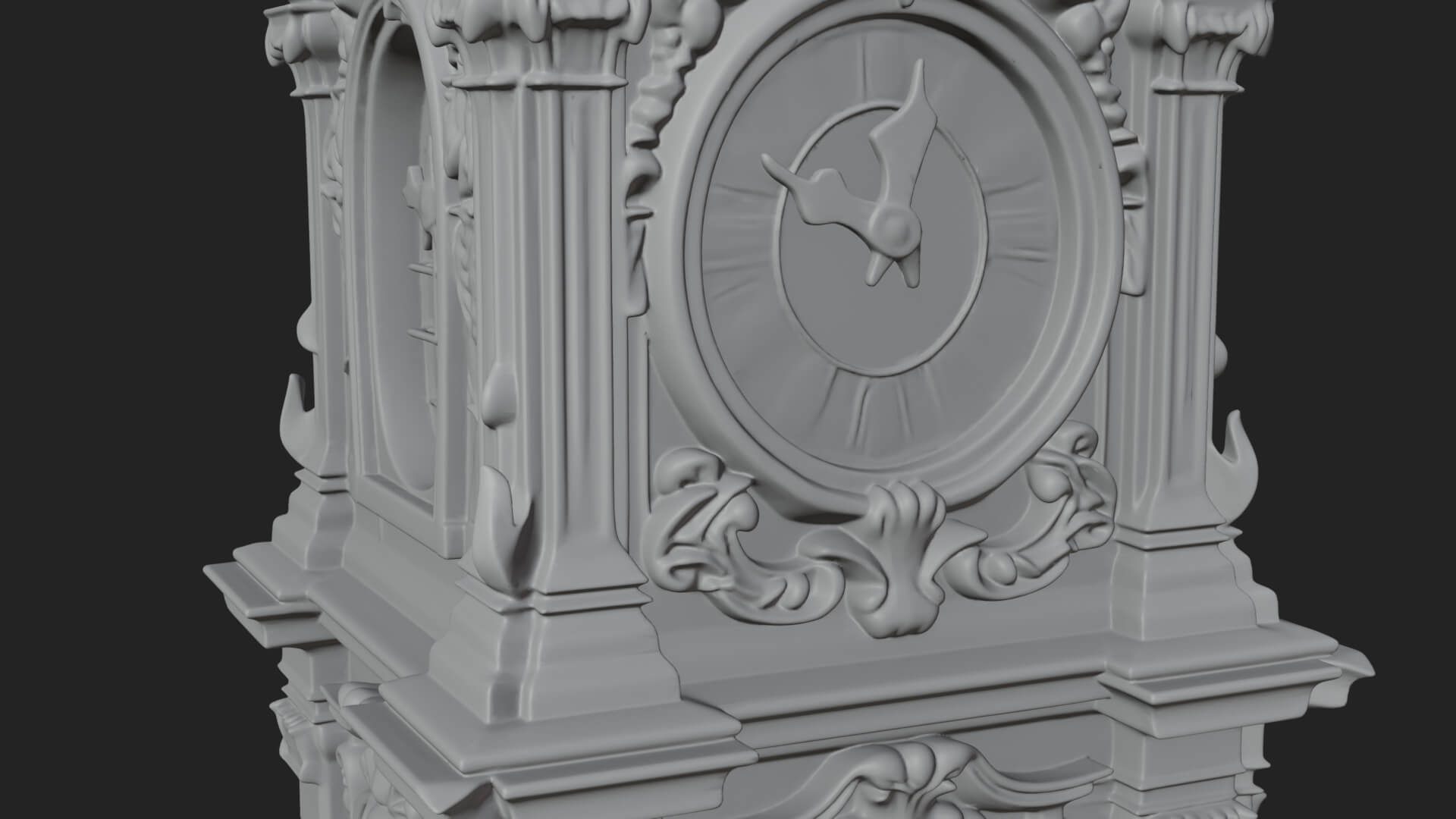 Stone Clock Tower Design 5 3D Print Model 3D Model