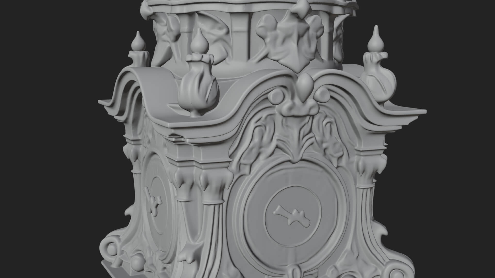 Stone Clock Tower Design 7 3D Print Model 3D Model