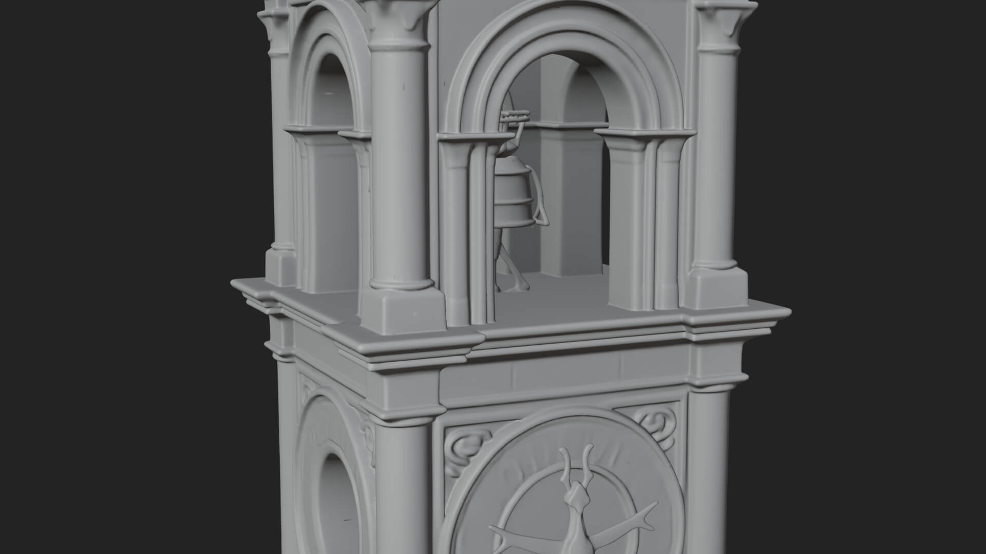 Stone Clock Tower Design 9 3D Print Model 3D Model