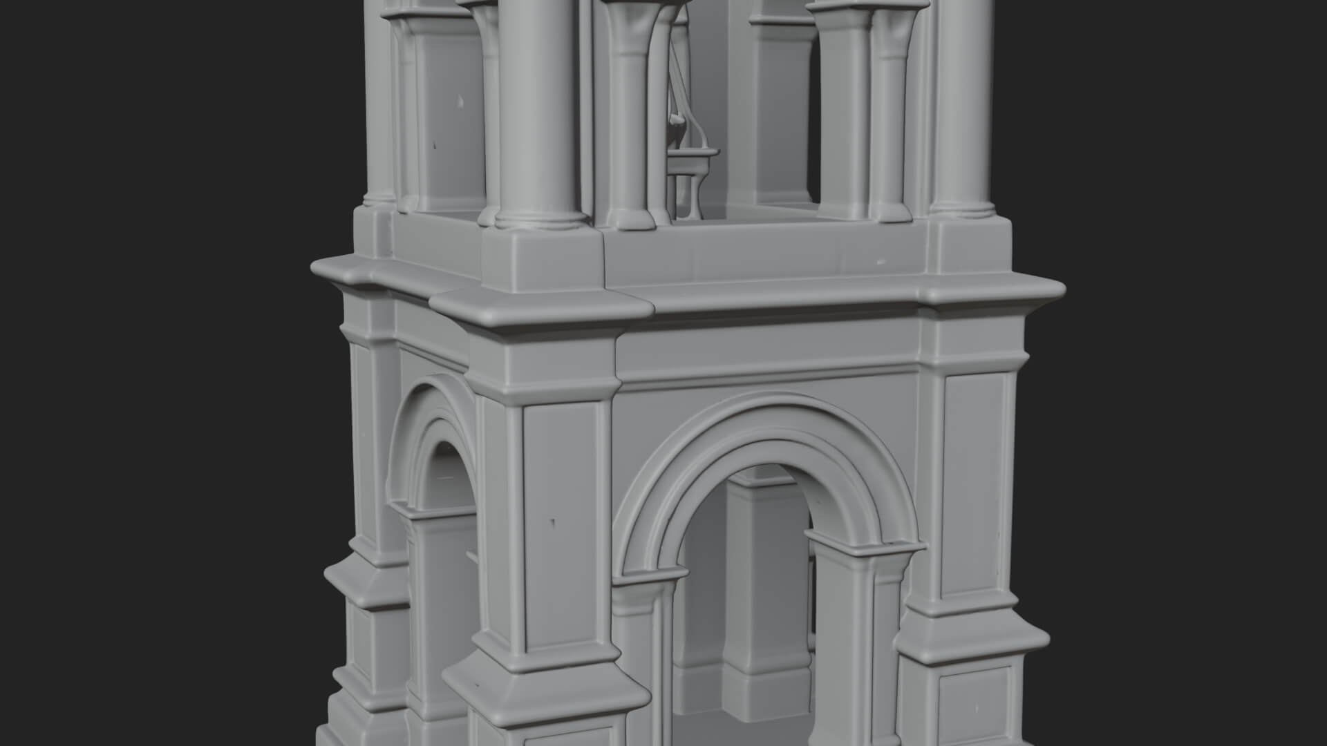 Stone Clock Tower Design 9 3D Print Model 3D Model