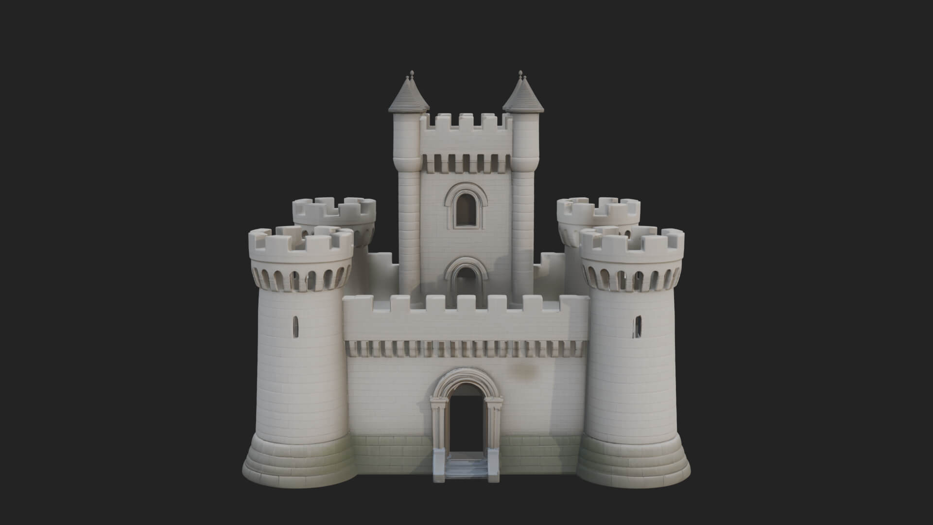 Stone Fortress Castle Design 10 3D Print Model 3D Model