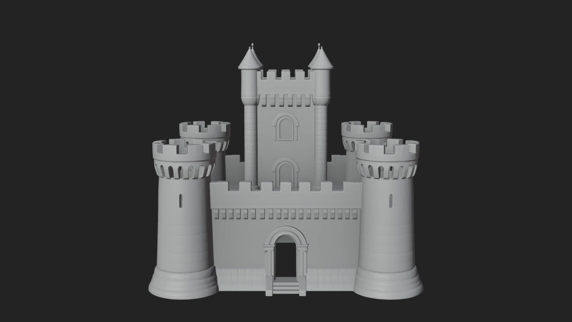Stone Fortress Castle Design 10 3D Print Model 3D Model