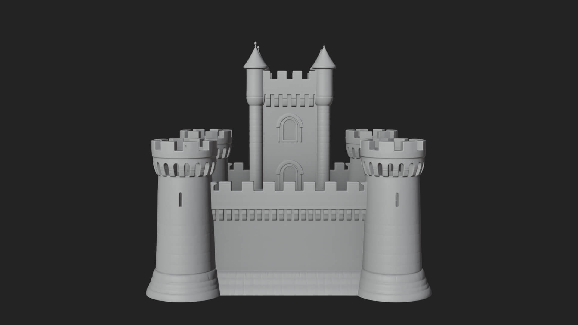 Stone Fortress Castle Design 10 3D Print Model 3D Model