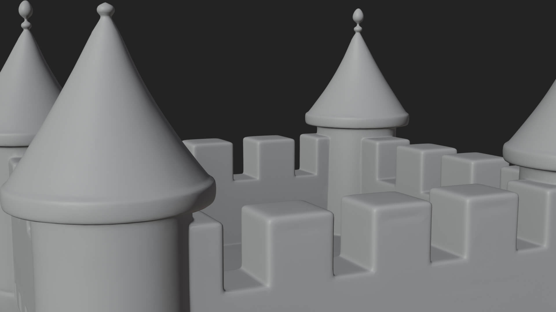 Stone Fortress Castle Design 10 3D Print Model 3D Model