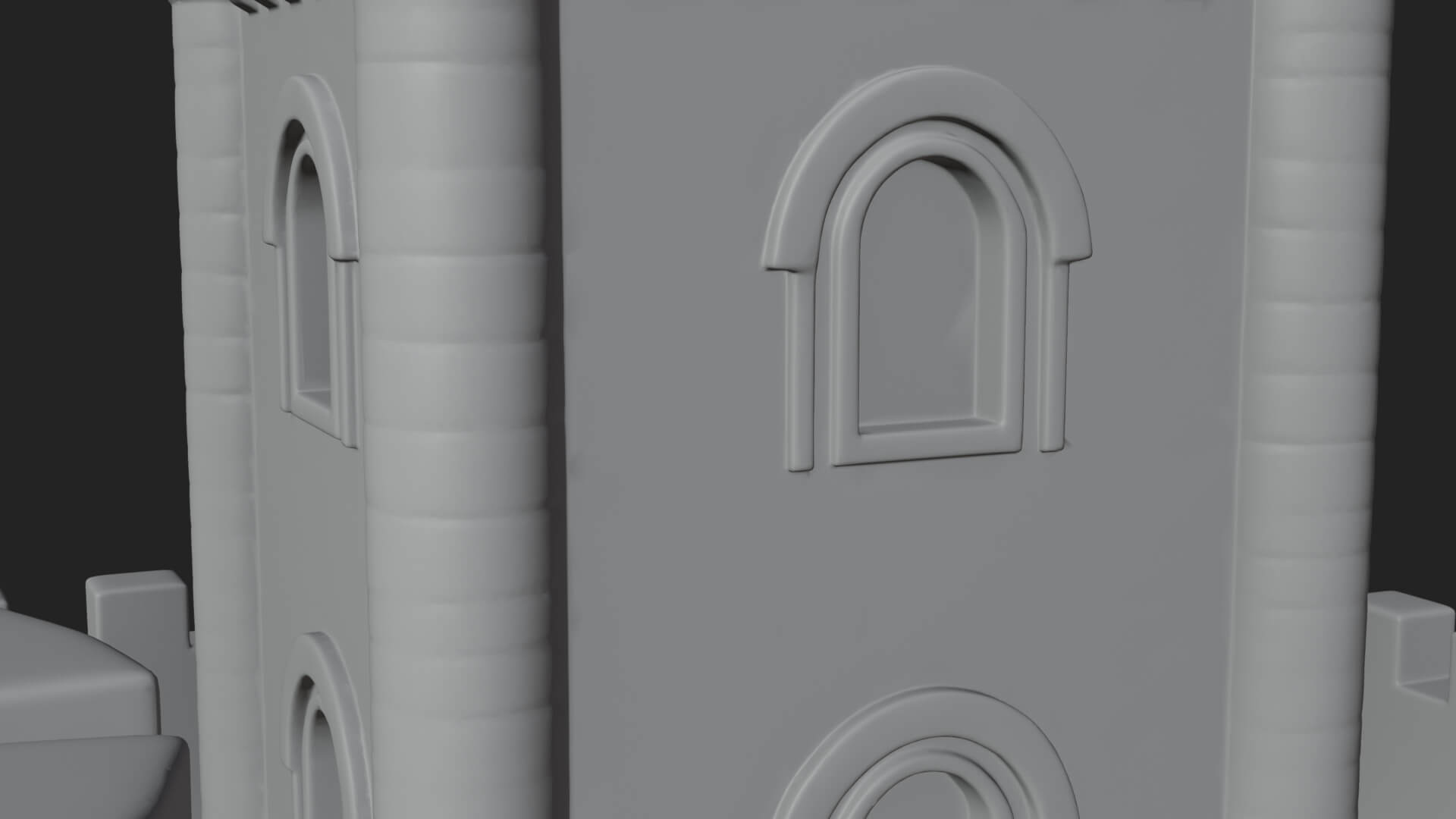 Stone Fortress Castle Design 10 3D Print Model 3D Model