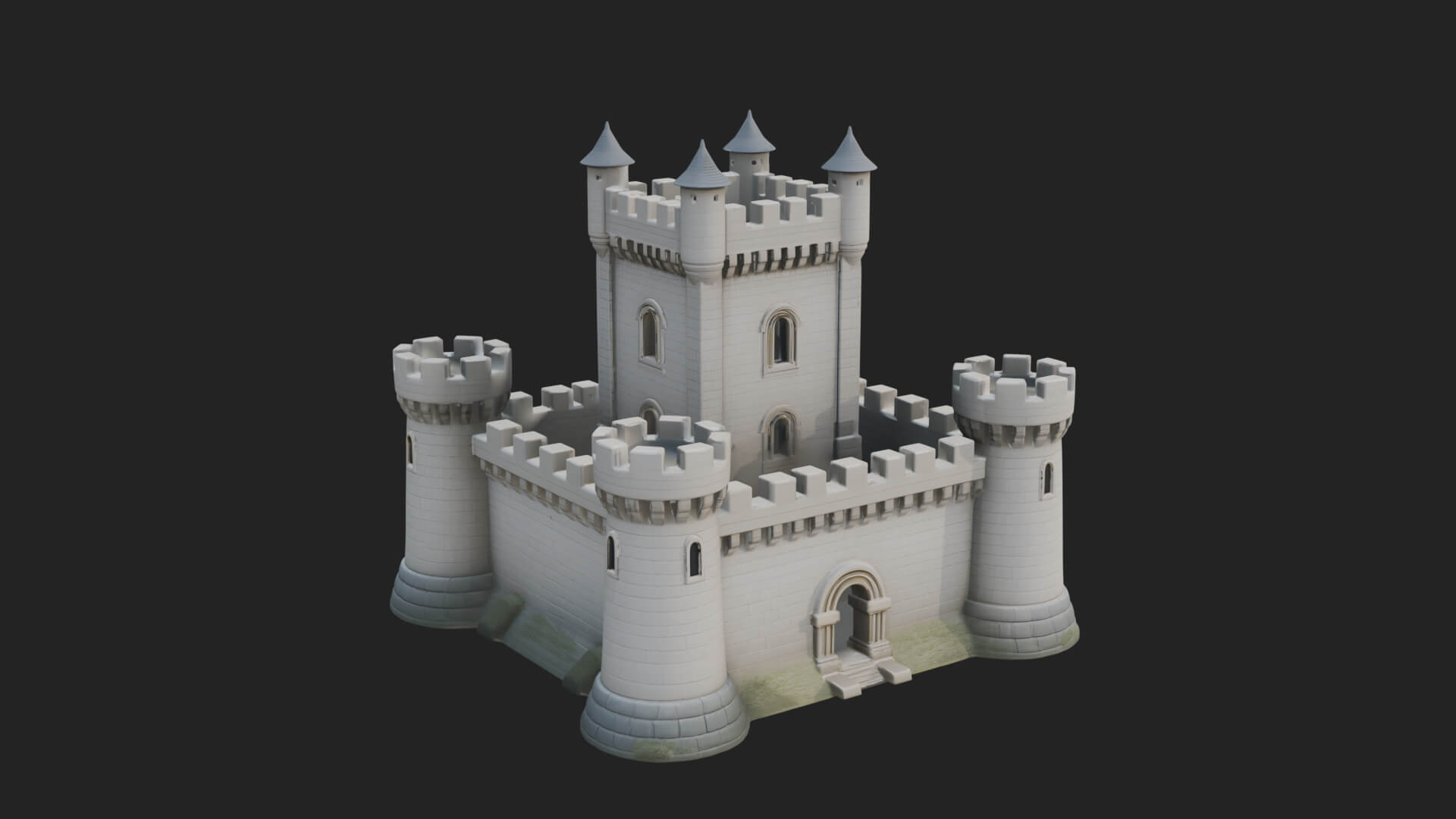 Stone Fortress Castle Design 11 3D Print Model 3D Model