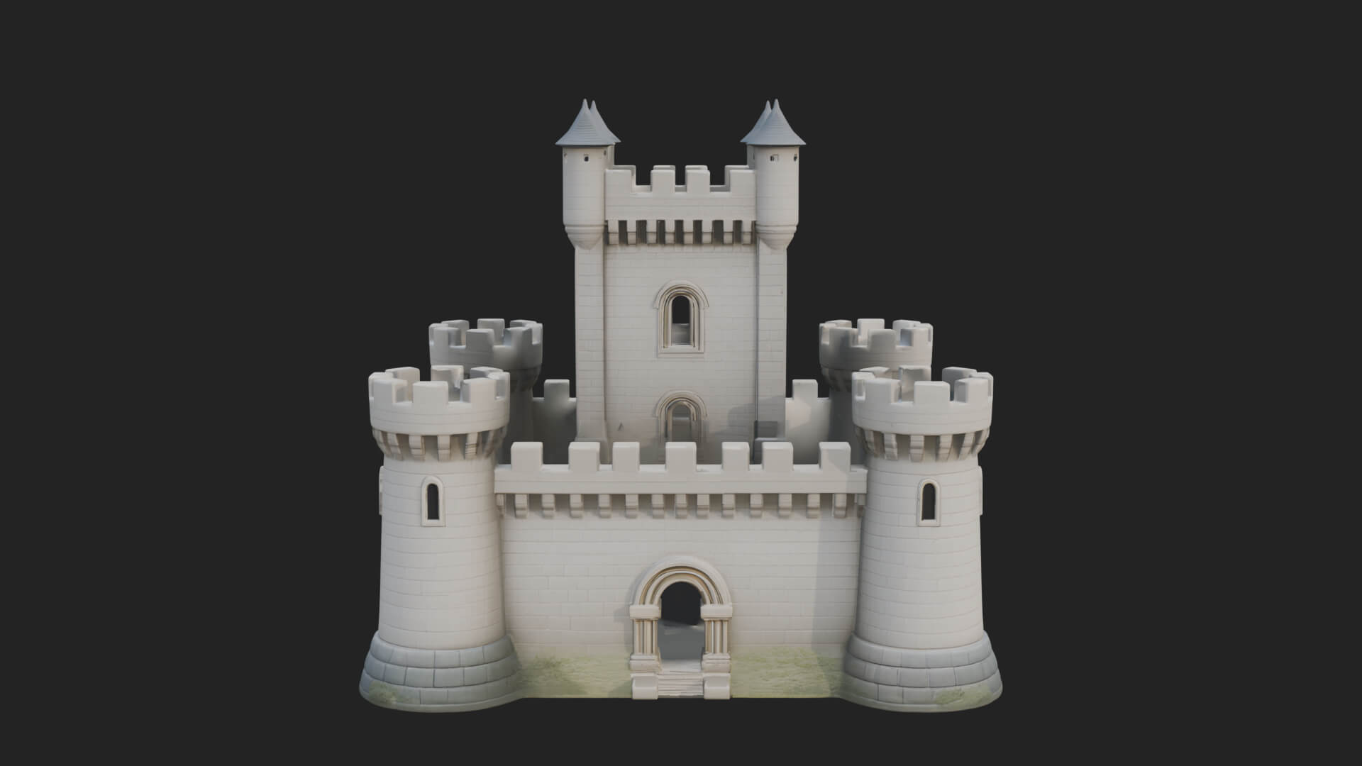 Stone Fortress Castle Design 11 3D Print Model 3D Model