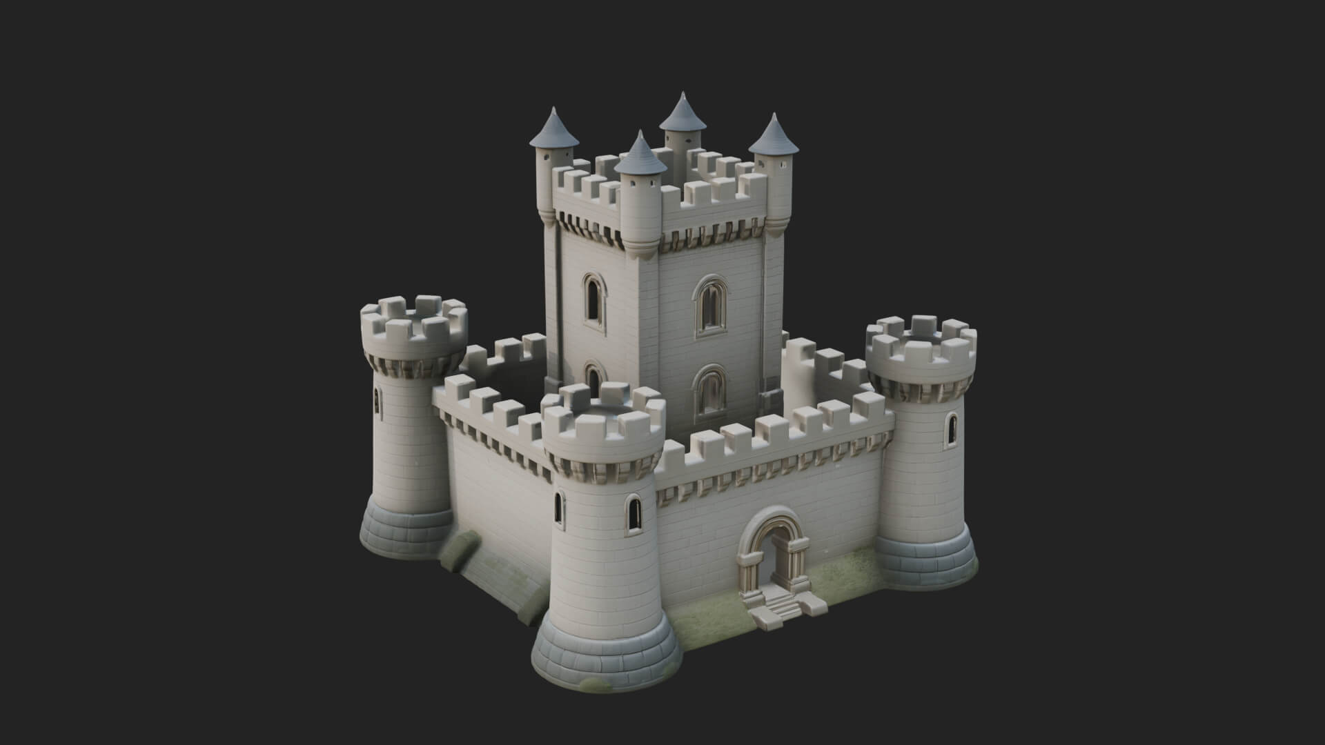 Stone Fortress Castle Design 11 3D Print Model 3D Model