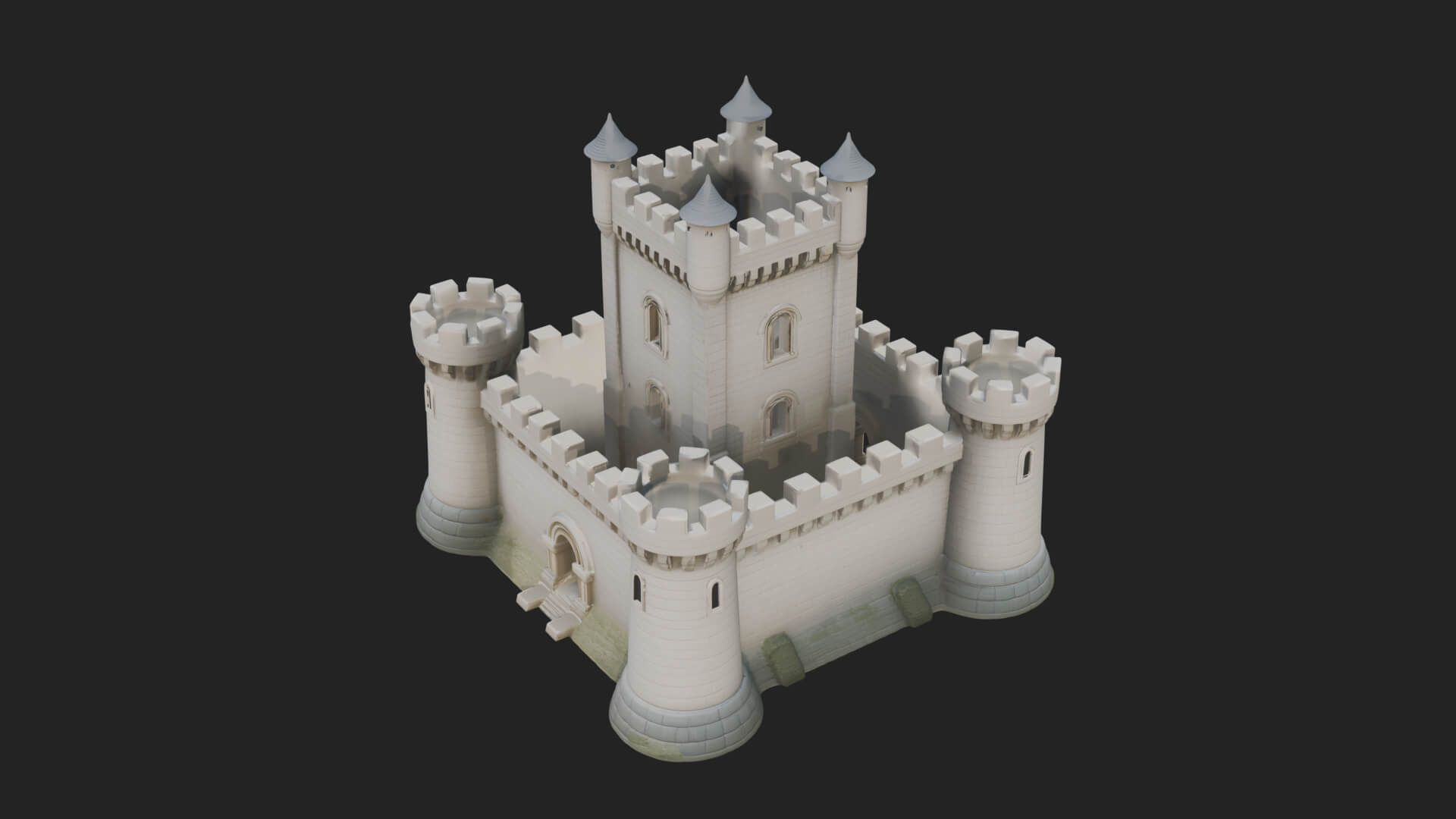 Stone Fortress Castle Design 11 3D Print Model 3D Model