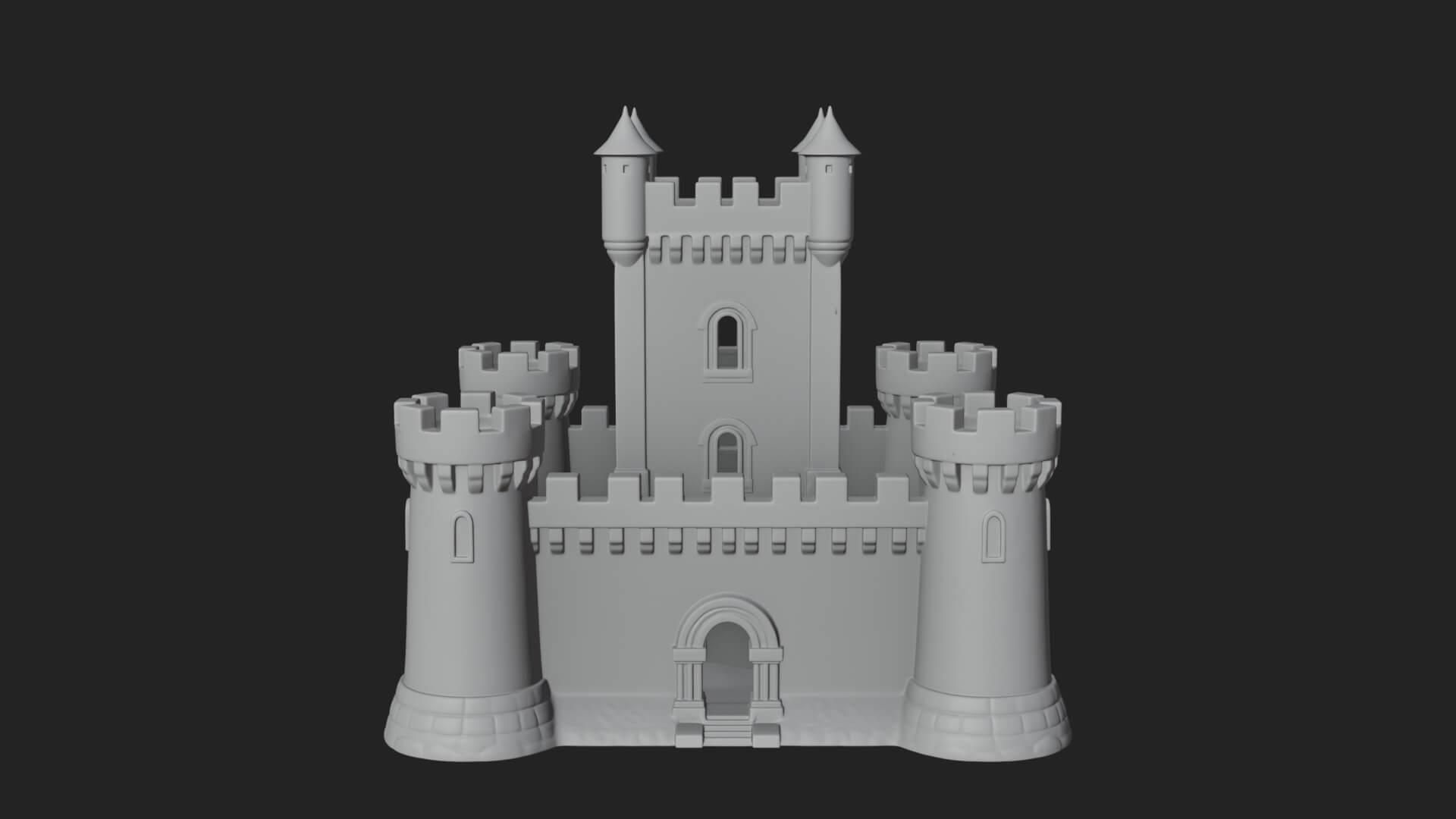 Stone Fortress Castle Design 11 3D Print Model 3D Model