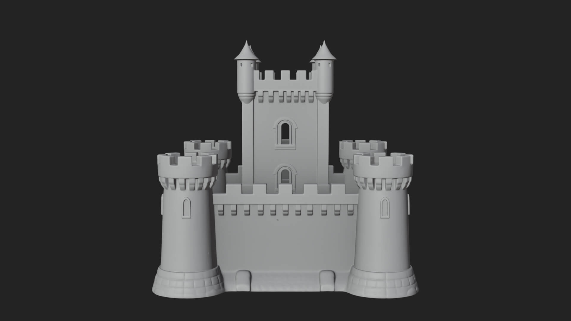Stone Fortress Castle Design 11 3D Print Model 3D Model