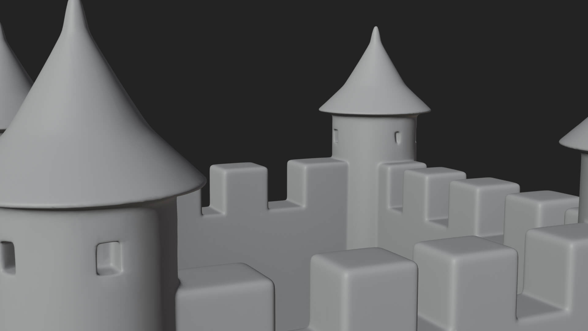 Stone Fortress Castle Design 11 3D Print Model 3D Model