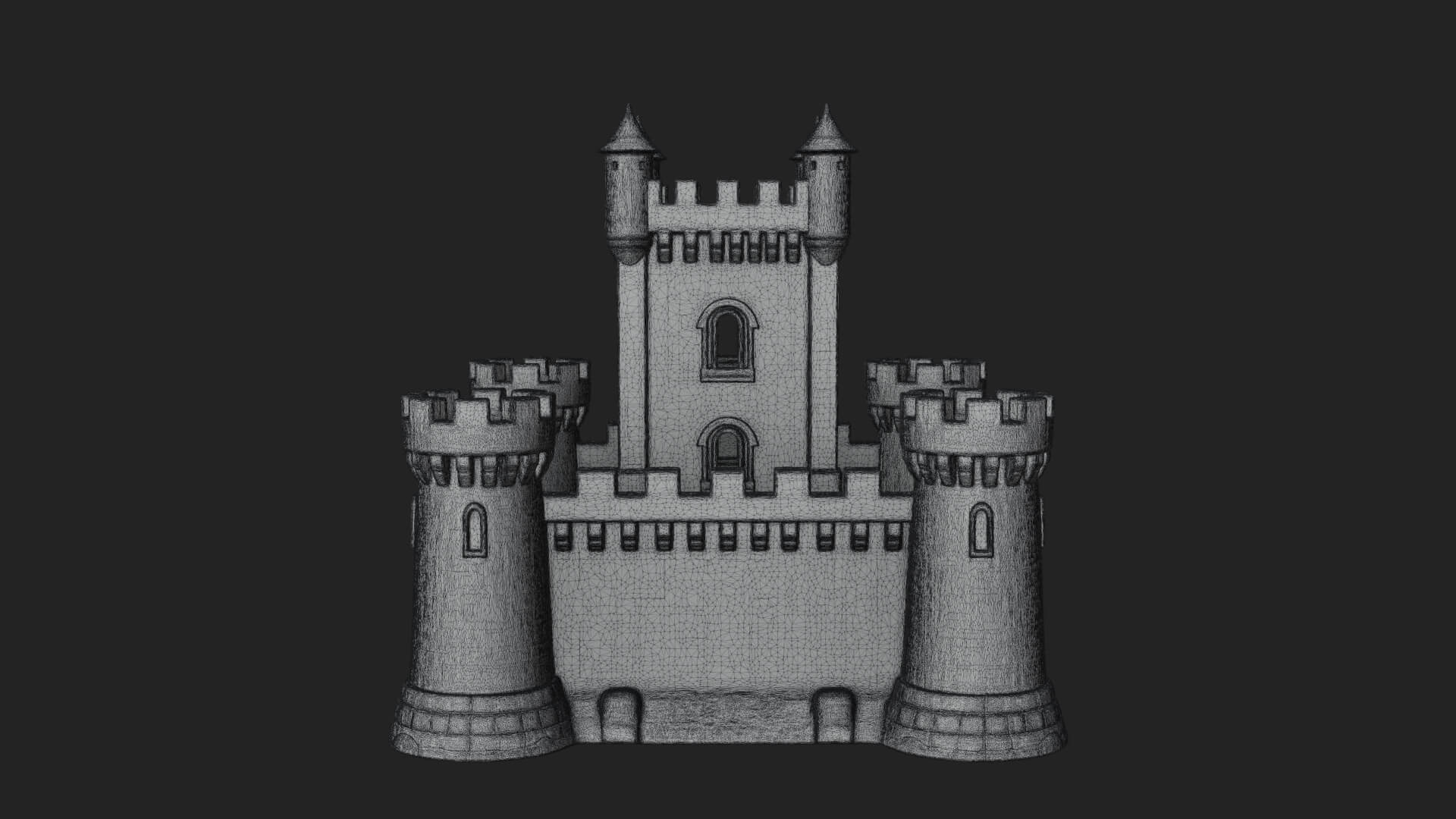 Stone Fortress Castle Design 11 3D Print Model 3D Model