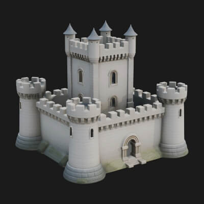 Stone Fortress Castle Design 11 3D Print Model