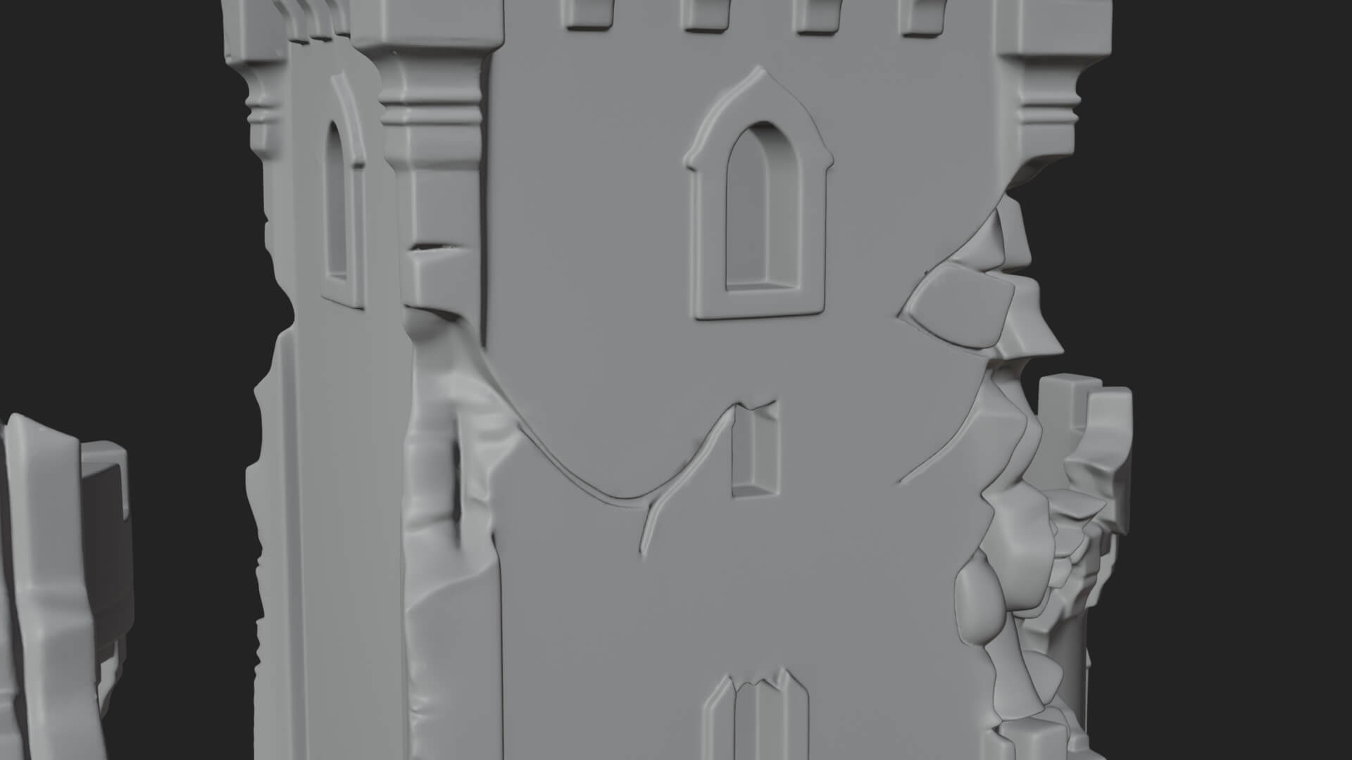 Stone Fortress Castle Design 12 3D Print Model 3D Model
