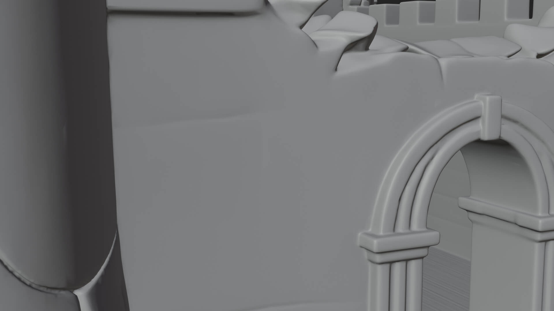Stone Fortress Castle Design 12 3D Print Model 3D Model
