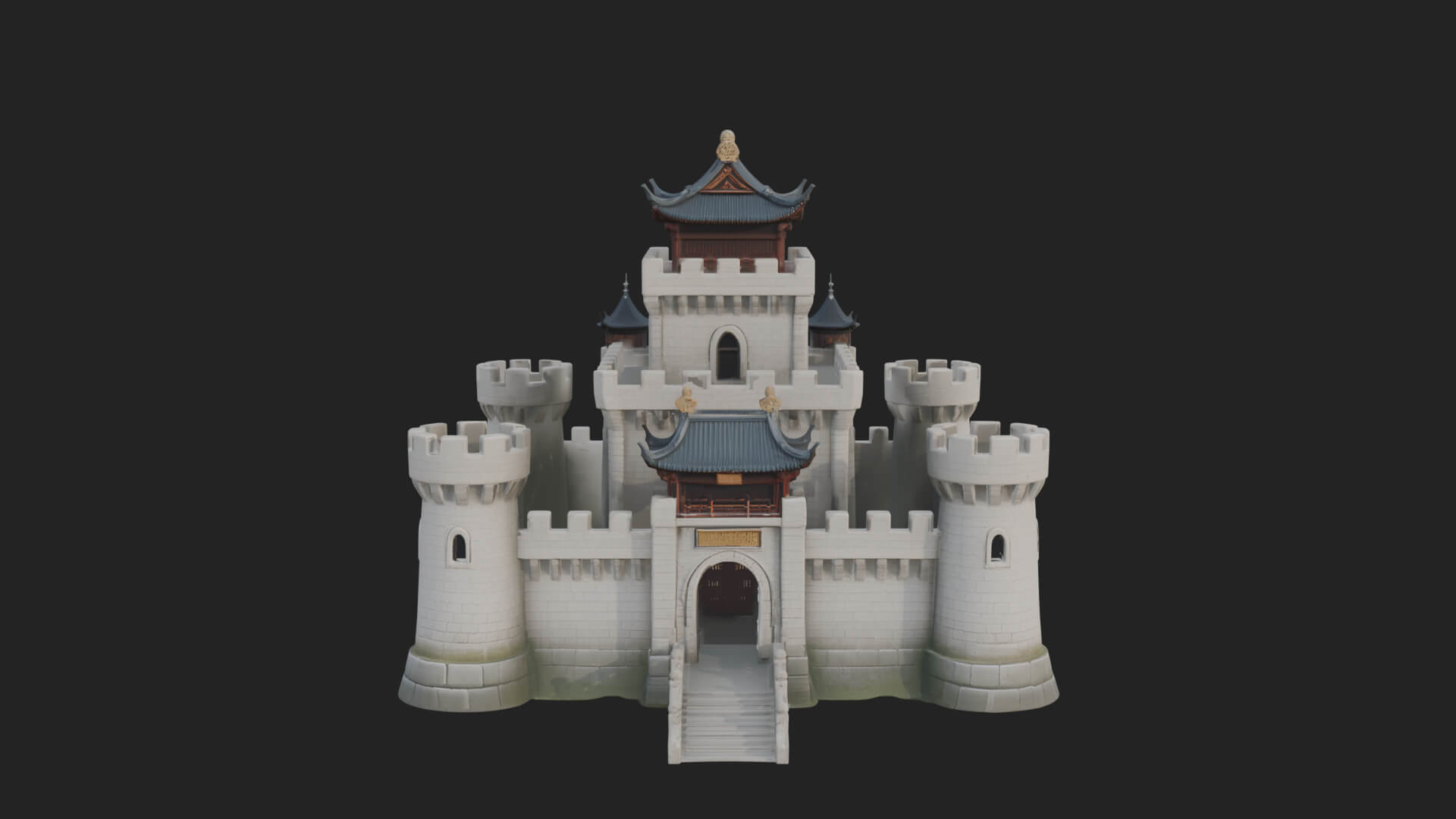 Stone Fortress Castle Design 9 3d Print Model 3D Model