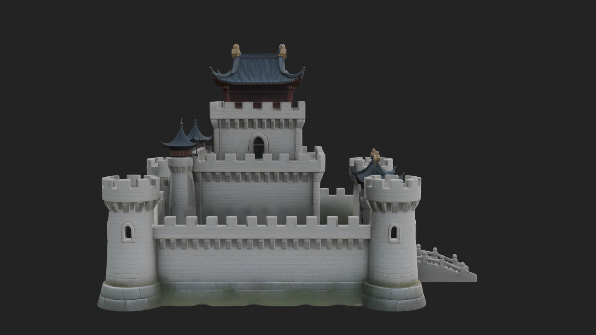 Stone Fortress Castle Design 9 3d Print Model 3D Model