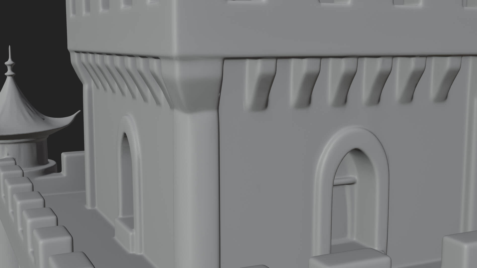 Stone Fortress Castle Design 9 3d Print Model 3D Model