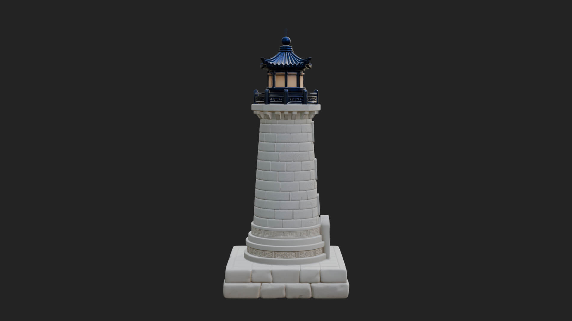 Stone Lighthouse Tower Design 2 3D Print Model 3D Model