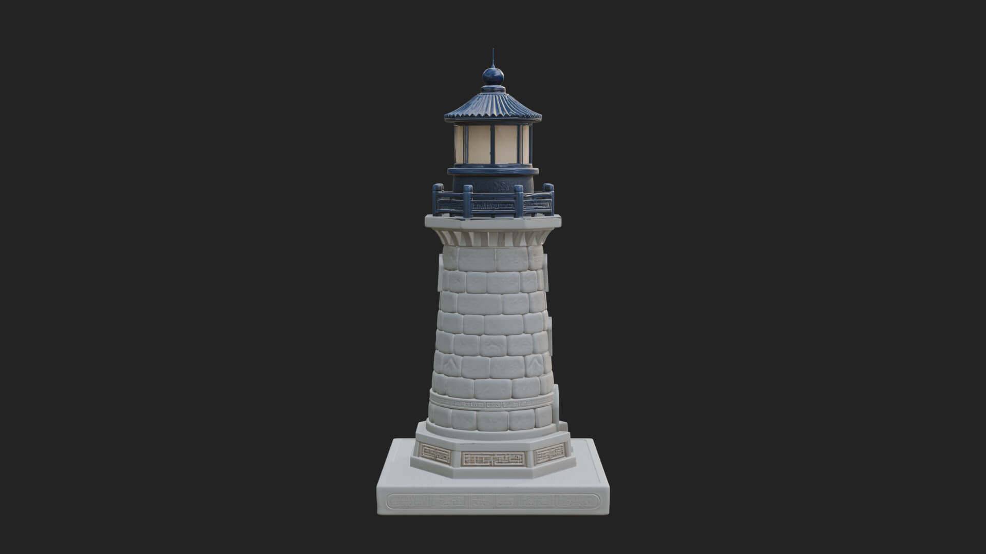 Stone Lighthouse Tower Design 4 3D Print Model 3D Model