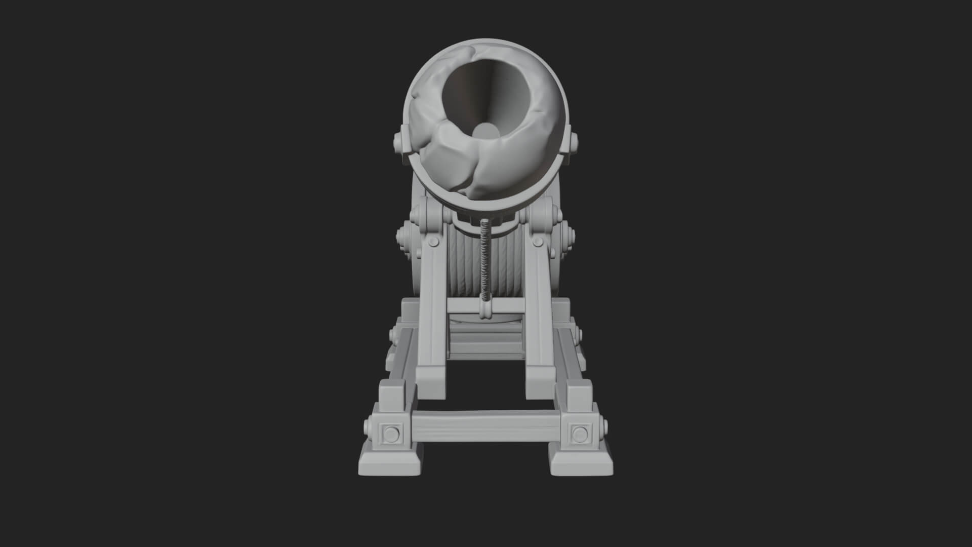 Stone Mortar Launcher Model Design 1 3D Print Model 3D Model