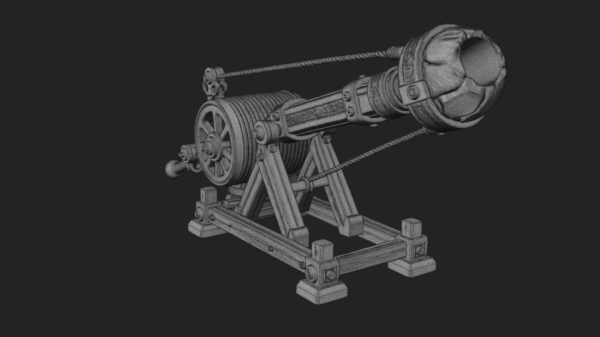 Stone Mortar Launcher Model Design 1 3D Print Model 3D Model