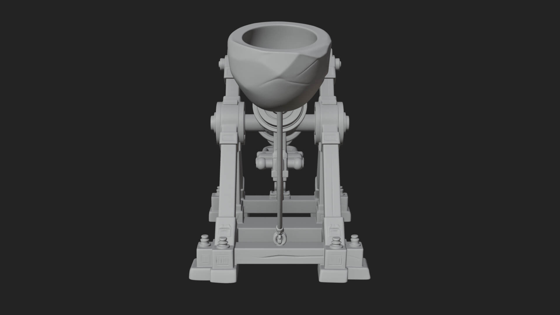 Stone Mortar Launcher Model Design 2 3D Print Model 3D Model