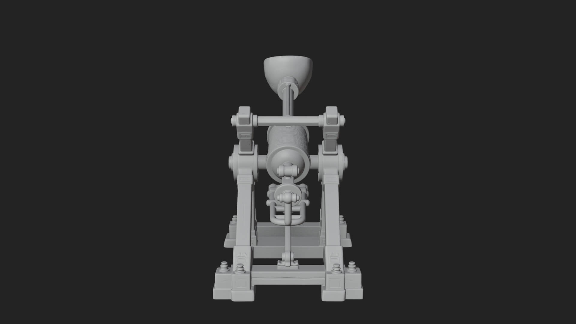Stone Mortar Launcher Model Design 2 3D Print Model 3D Model