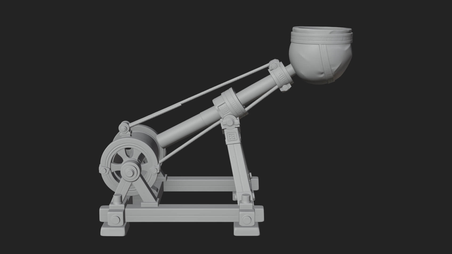 Stone Mortar Launcher Model Design 3 3D Print Model 3D Model