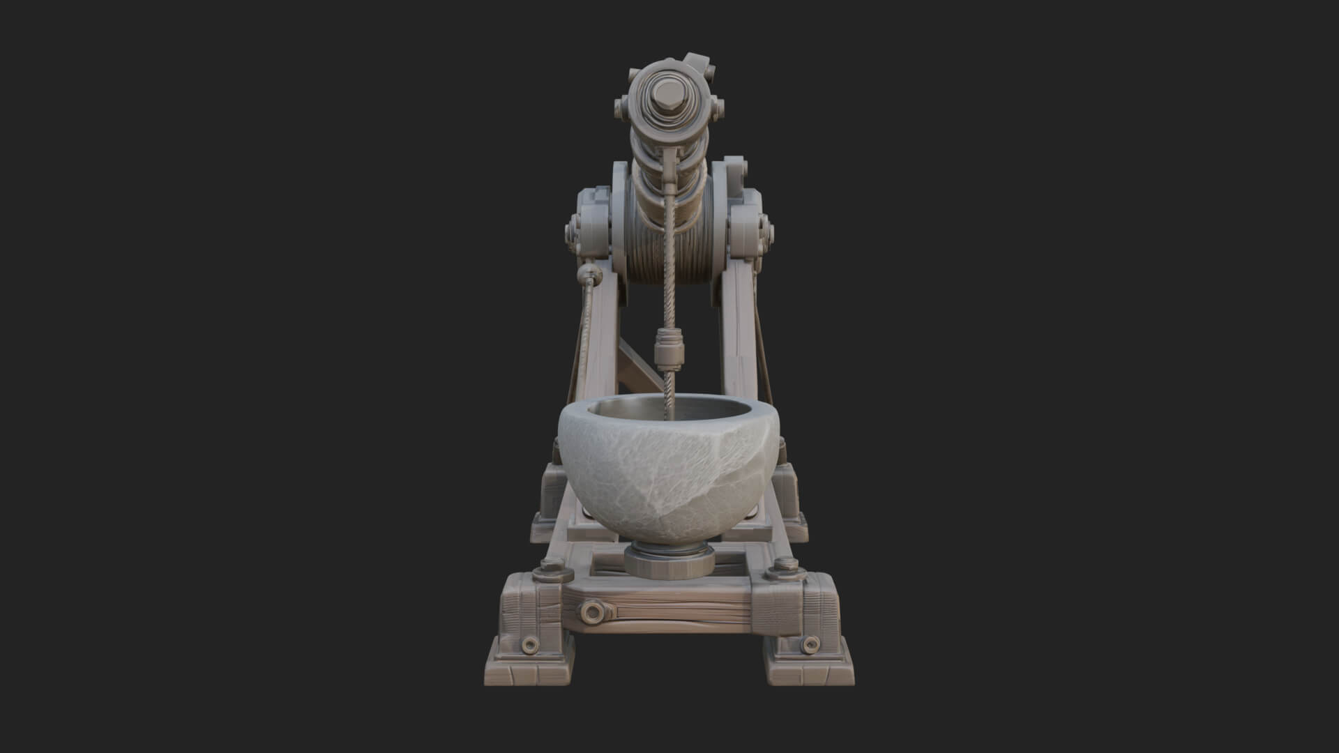Stone Mortar Launcher Model Design 4 3D Print Model 3D Model
