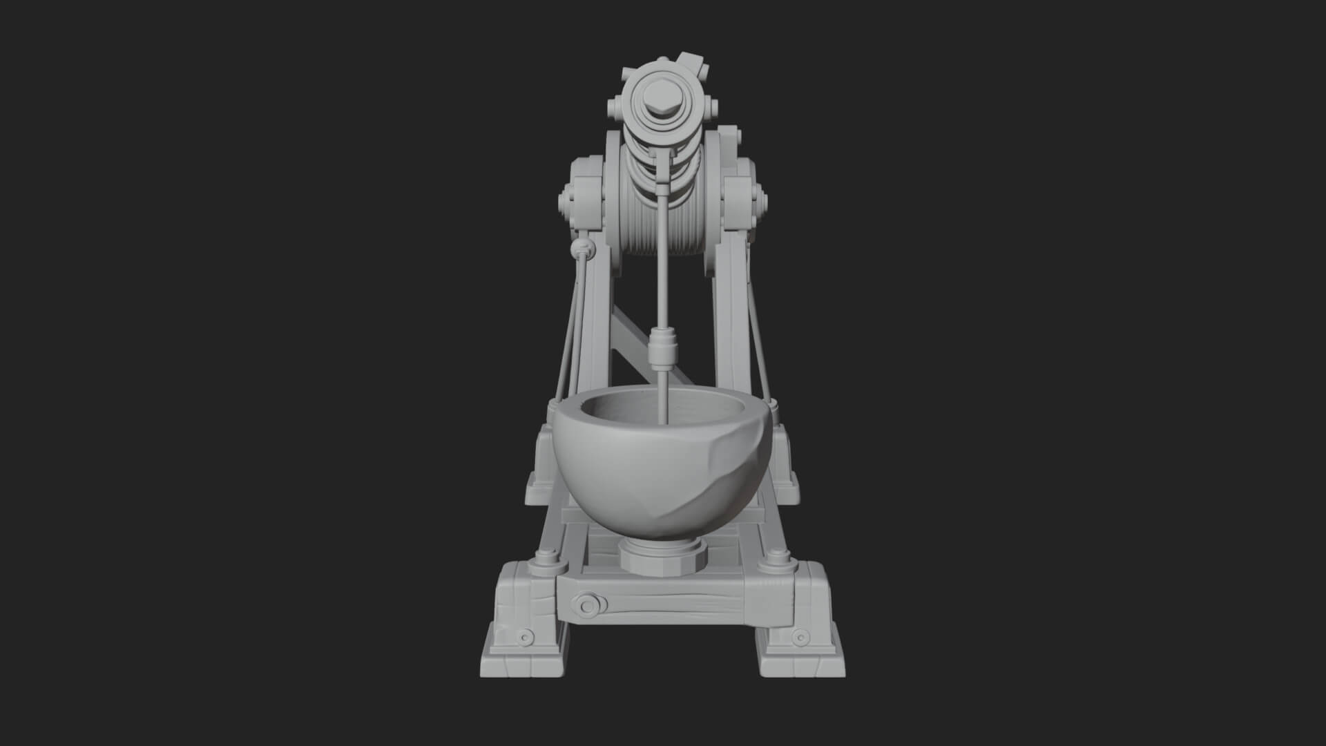 Stone Mortar Launcher Model Design 4 3D Print Model 3D Model