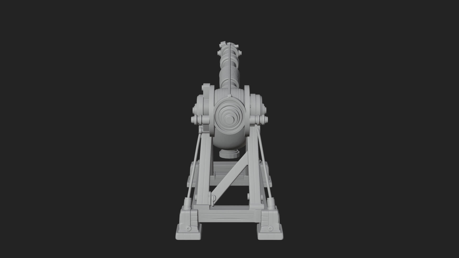 Stone Mortar Launcher Model Design 4 3D Print Model 3D Model