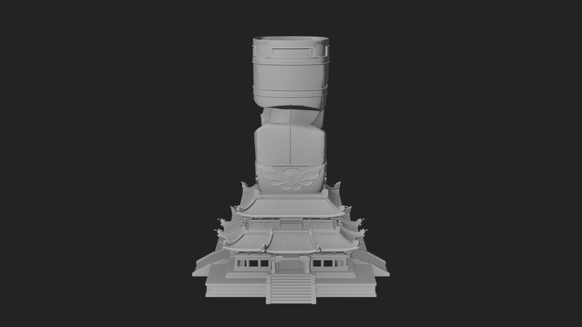 Stone Pillar Pagoda Tower Design 1 3D Print Model 3D Model