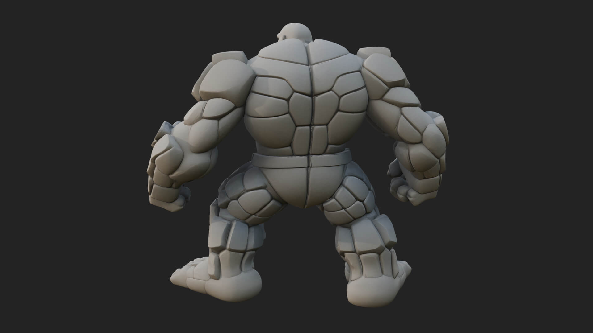 Stone Rock Golem Statue Design 1 3D Print Model 3D Model