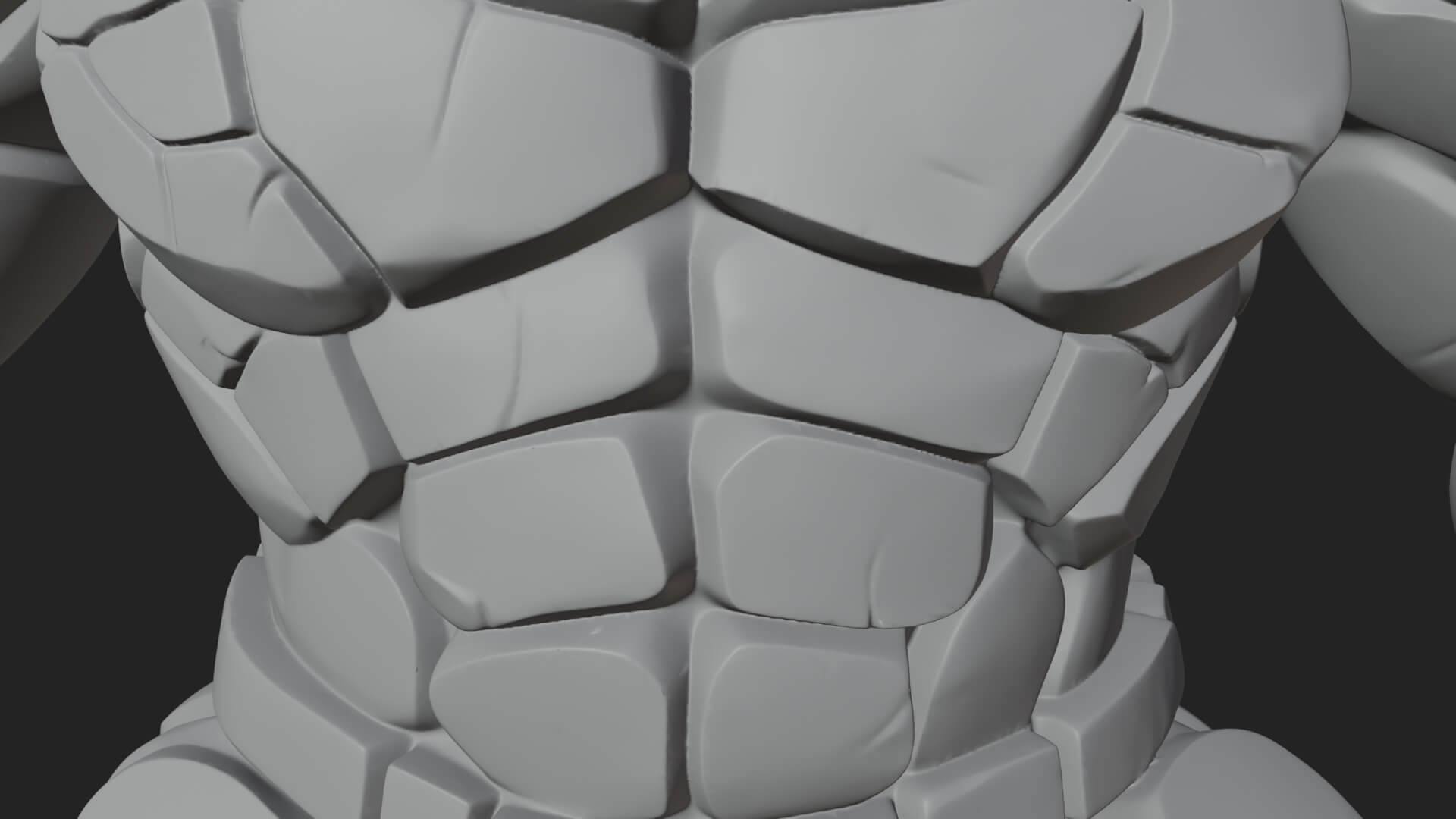 Stone Rock Golem Statue Design 1 3D Print Model 3D Model