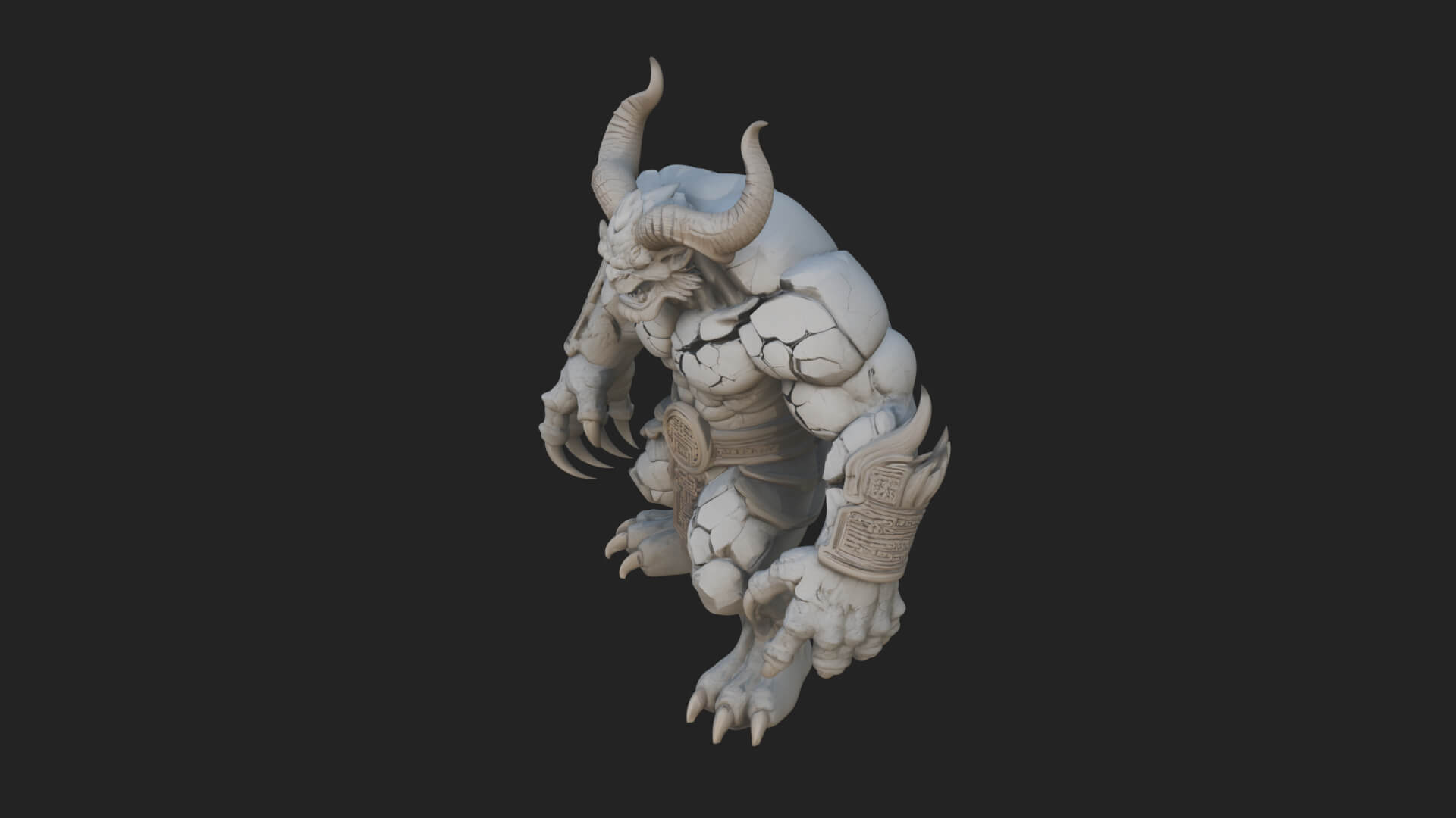 Stone Rock Golem Statue Design 10 3D Print Model 3D Model