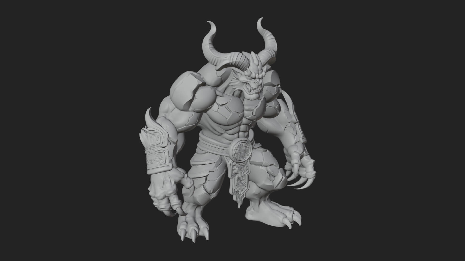 Stone Rock Golem Statue Design 10 3D Print Model 3D Model