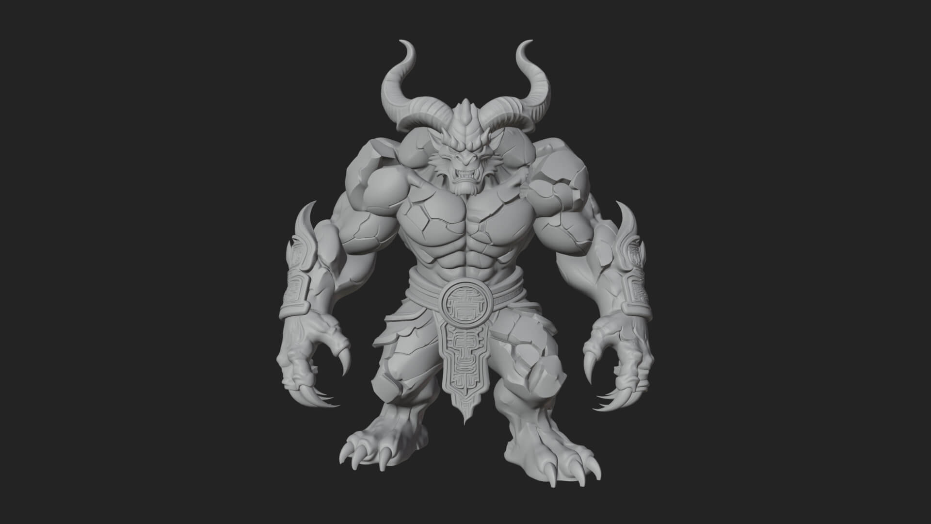 Stone Rock Golem Statue Design 10 3D Print Model 3D Model